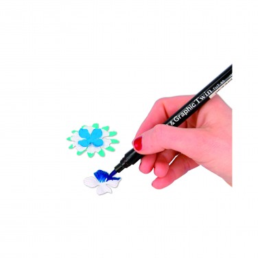 Marqueur aquarelle zig bleu foncé